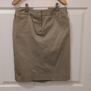 Jones New York Tan Pencil Skirt Knee-Length Casual